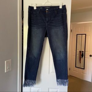 Super Long Fringe Skinny Jeans